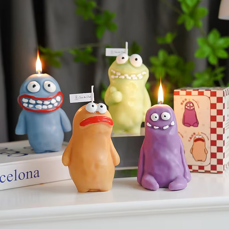 Aromatherapy Candle Creative Mud Monster Scented Candles Photo Props DIY Home Fragrance Decorative Candle
