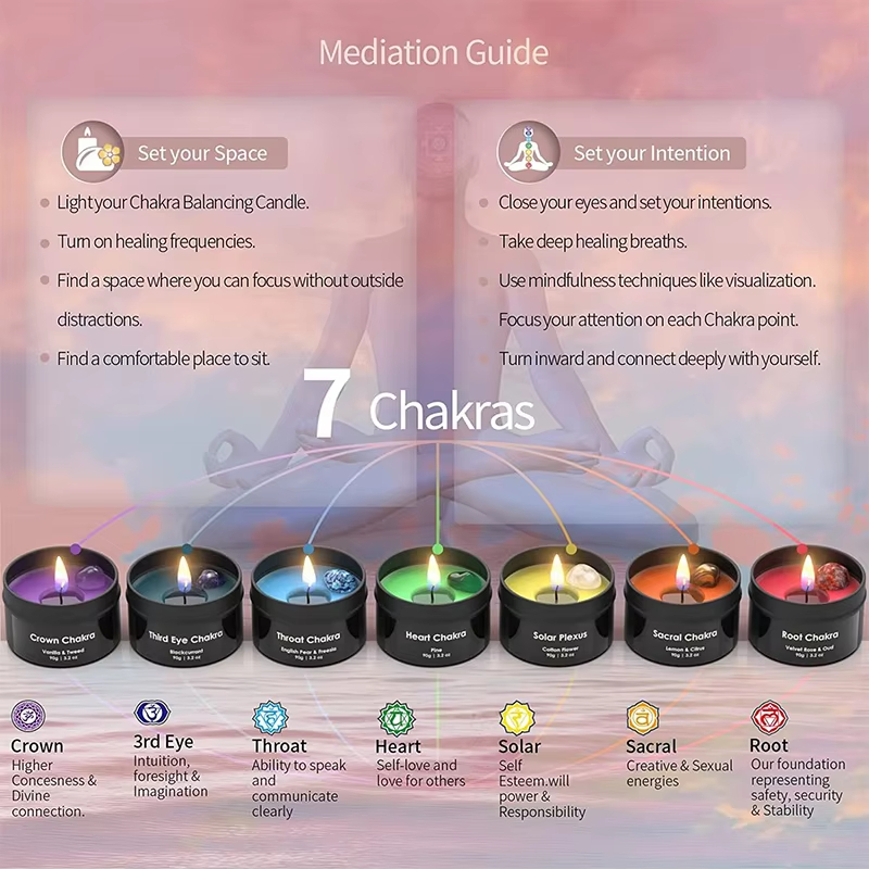 AIKUN Luxurious Wishing Prayer Theme Relaxation Air Purification Premium Natural Soy Tin Candle for Home Decor and Gift Set