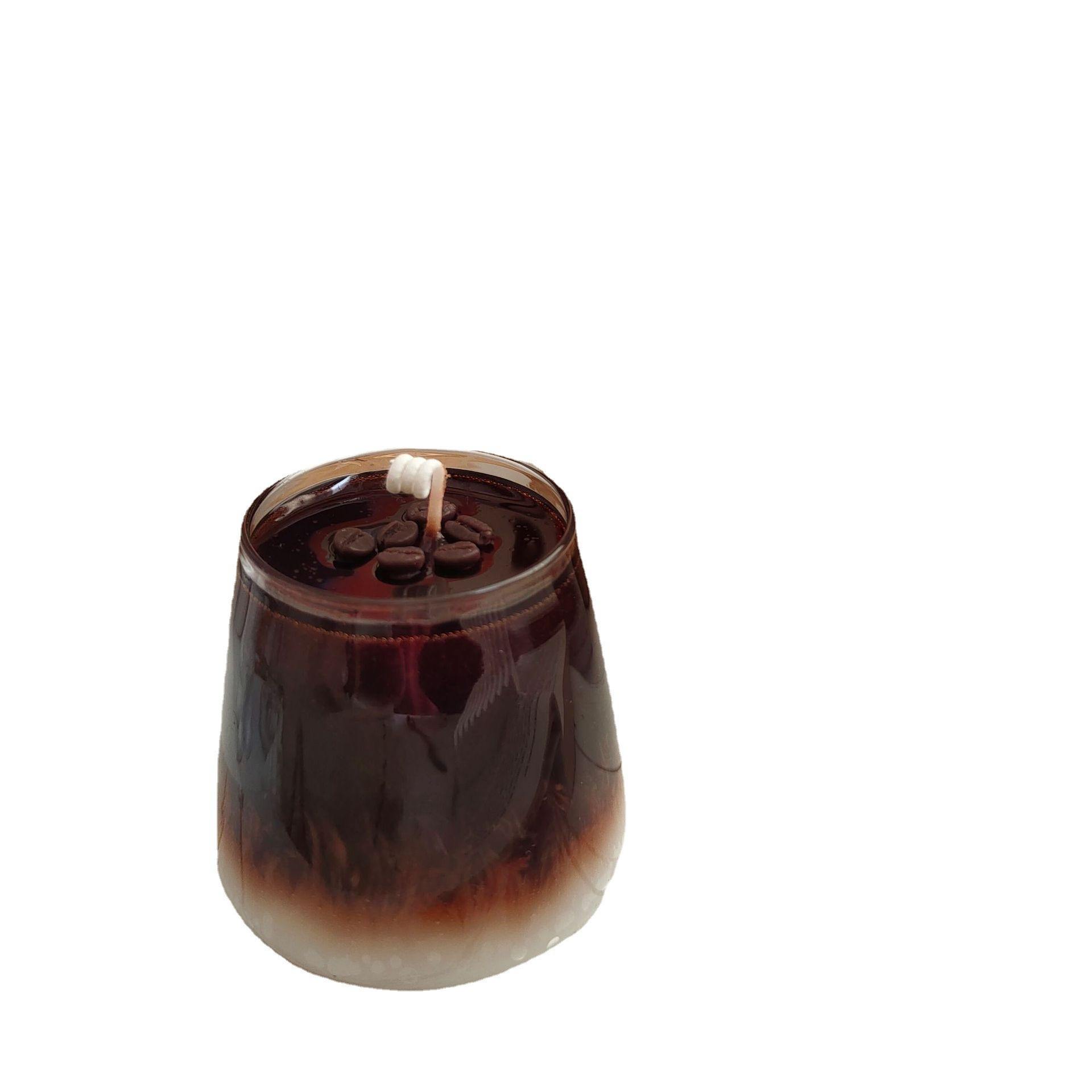 Internet Celebrity Milk Covered Coffee Iced American Black Coffee With Souvenir Glass Cup Jelly Scented Candles