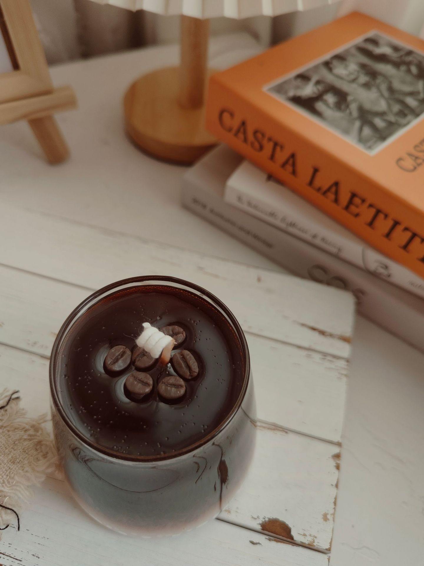 Internet Celebrity Milk Covered Coffee Iced American Black Coffee With Souvenir Glass Cup Jelly Scented Candles