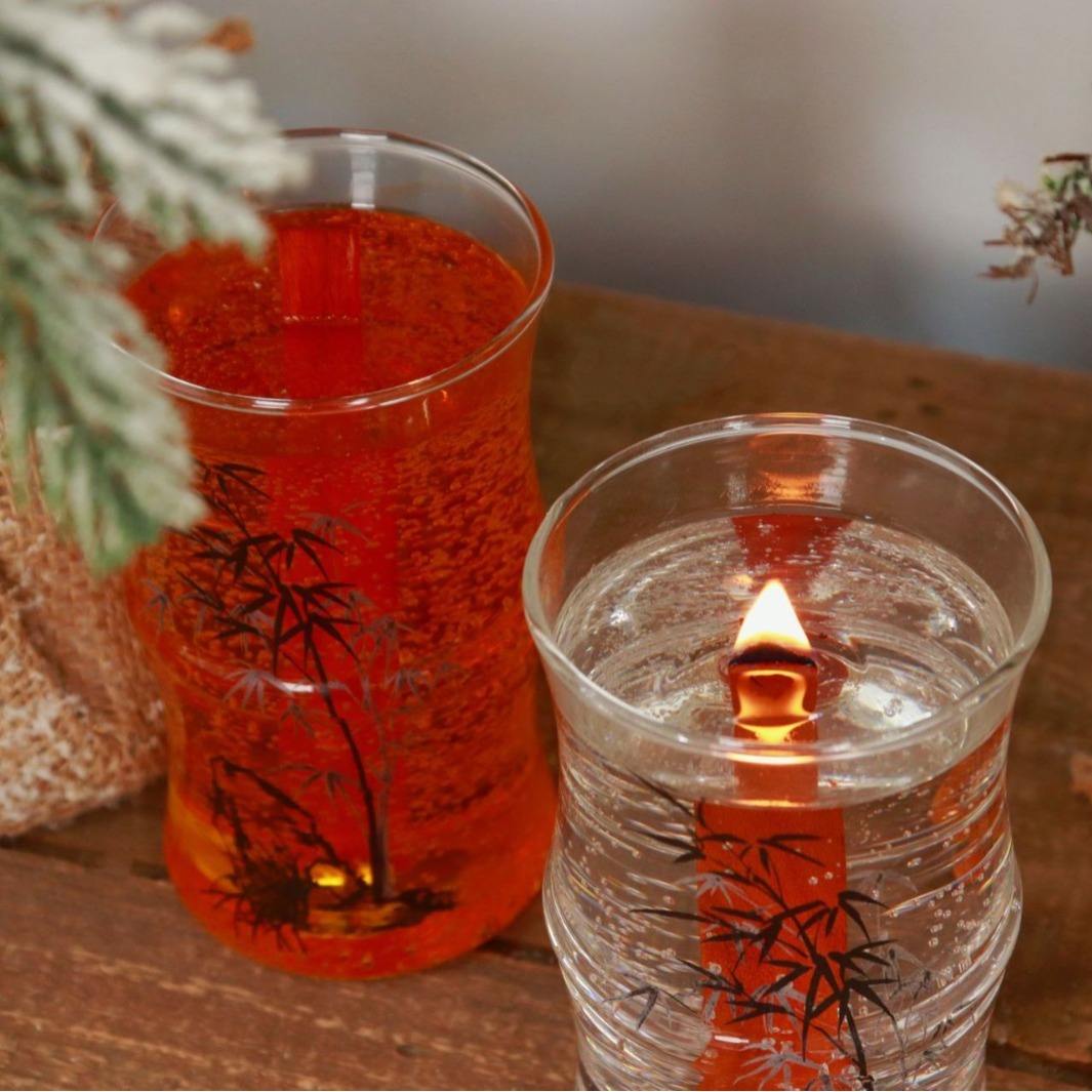 Creative Sending Bamboo Aromatherapy Candle Fragrance Indoor Gift Glass Luxury Unique Jelly Scented Candles