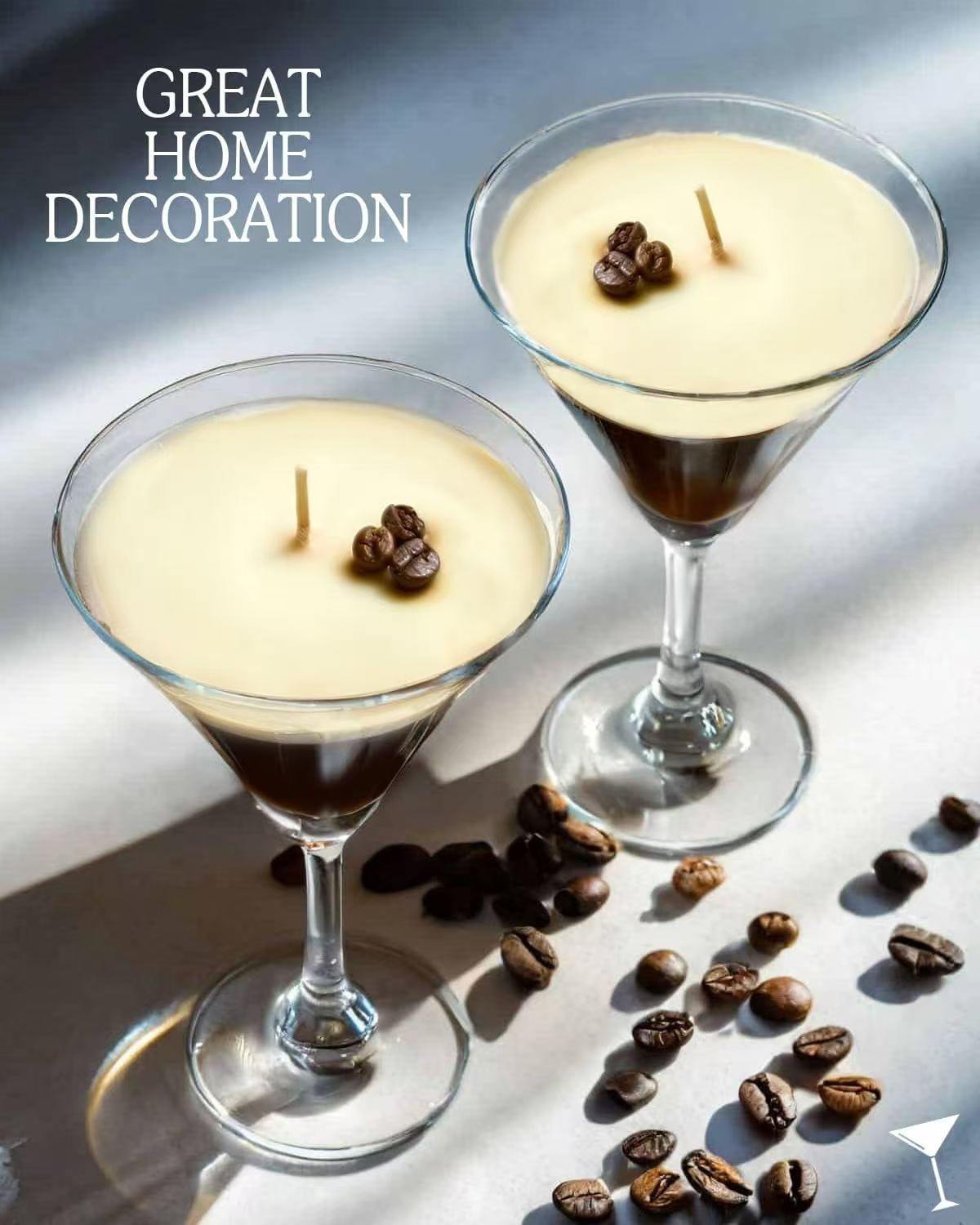 Beverage Series Premium Ice American Coffee Aroma Glass Home Ornament Jelly Scented Candles