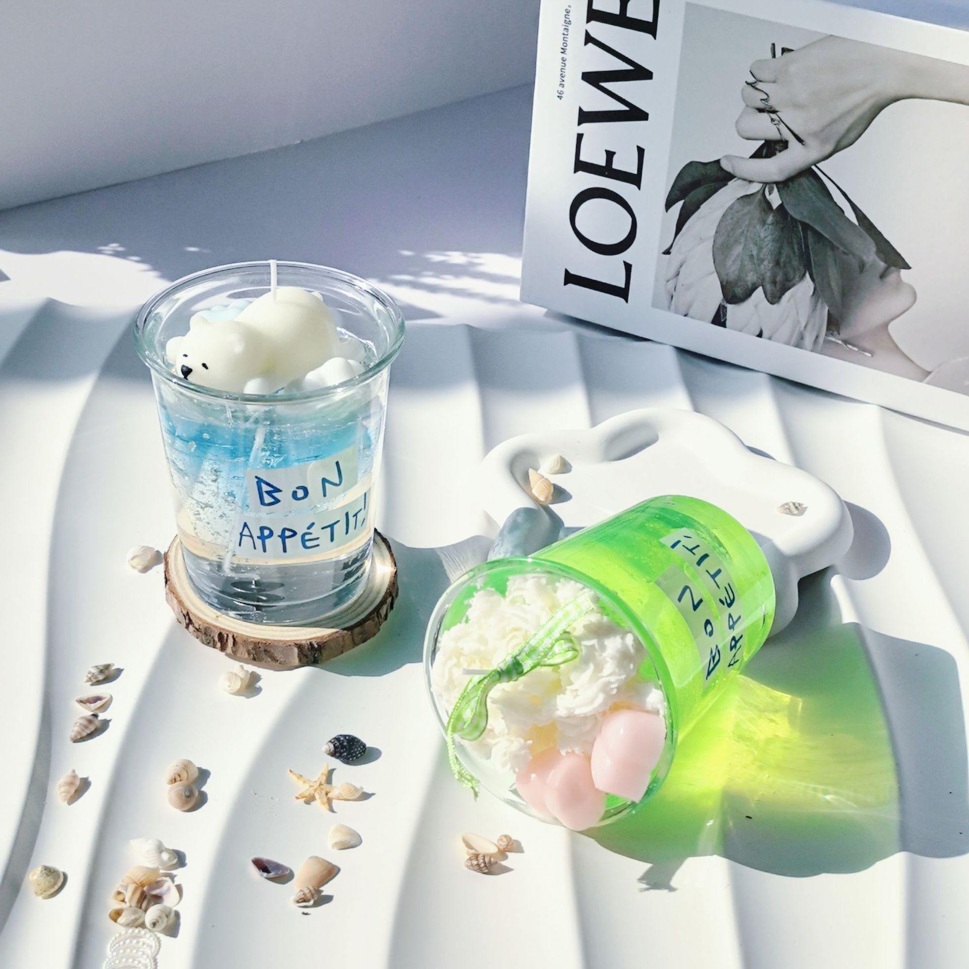 Summer Drinks Jelly Wax Glass Cups Bedroom Fragrance Ornaments Gifts Souvenirs Wholesale Jelly Scented Candles