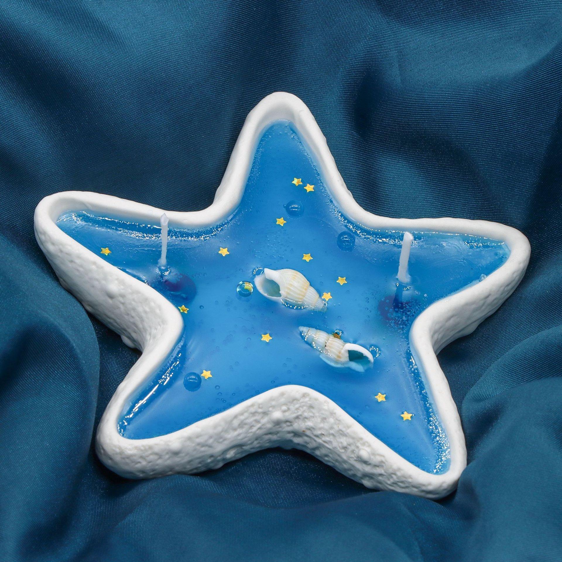 AIKUN Wholesale Creative Shell Starfish With Hand Gift Scented Candles Jelly Candle Ocean Style