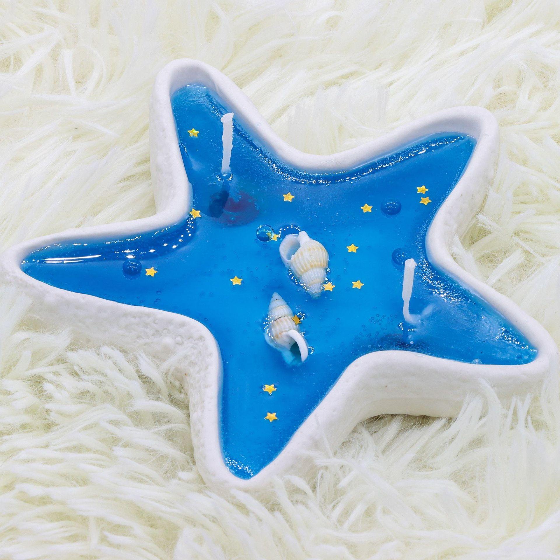 AIKUN Wholesale Creative Shell Starfish With Hand Gift Scented Candles Jelly Candle Ocean Style