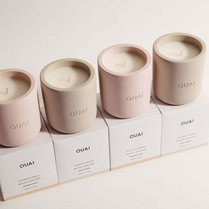 AIKUN Natural Soy Wax Aroma Candle Custom Logo Handmade Ceramic Jar Wood Wick Luxury Gift Box for Corporate Gifts Wedding Decor