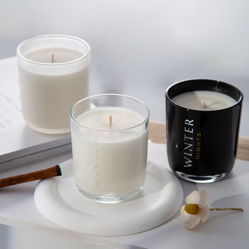 Aikun Home Gifts Wedding Party Favors Flower Fragrance Candle Glitter Glass Translucent Scented Candles