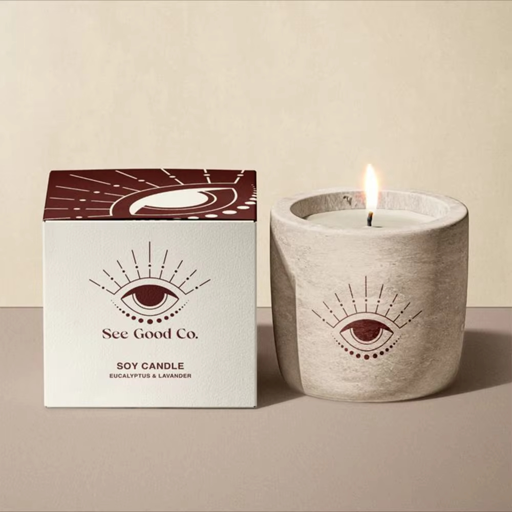 Aikun Newest Aroma Candle Reusable and Durable Cleanse Air Customizable Fragrant Ceramic Cup Scented Candle for Home Decor