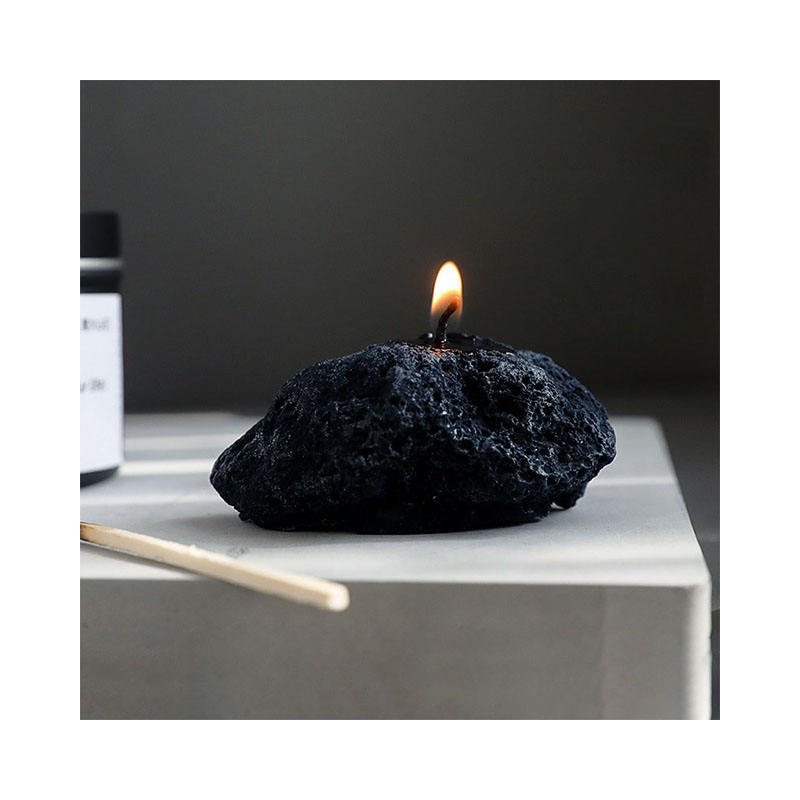AIKUN Nordic Mini Meteorite Scented Candles Geometric Black Design Home Fragrance Gifts for Birthday Decor and Bulk Wholesale
