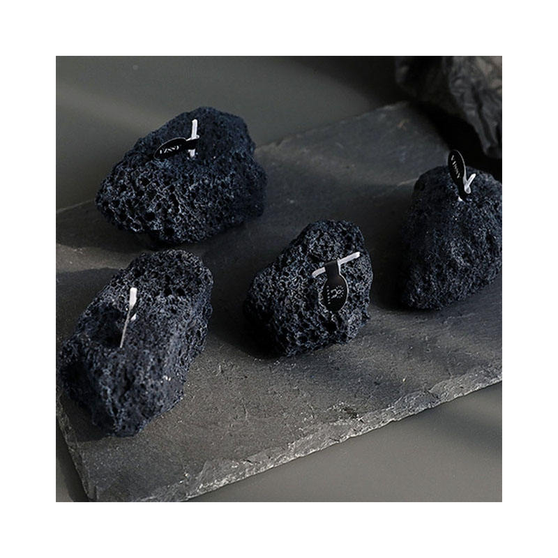 AIKUN Nordic Mini Meteorite Scented Candles Geometric Black Design Home Fragrance Gifts for Birthday Decor and Bulk Wholesale