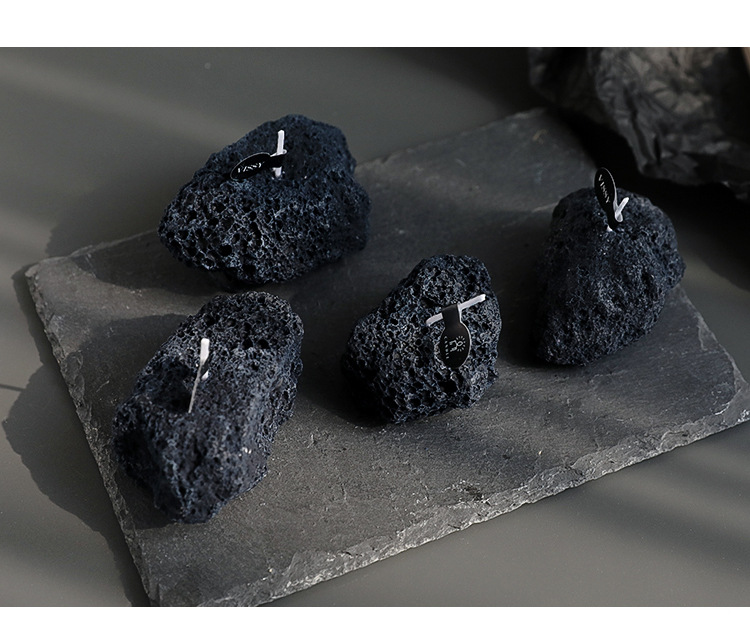 AIKUN Nordic Mini Meteorite Scented Candles Geometric Black Design Home Fragrance Gifts for Birthday Decor and Bulk Wholesale