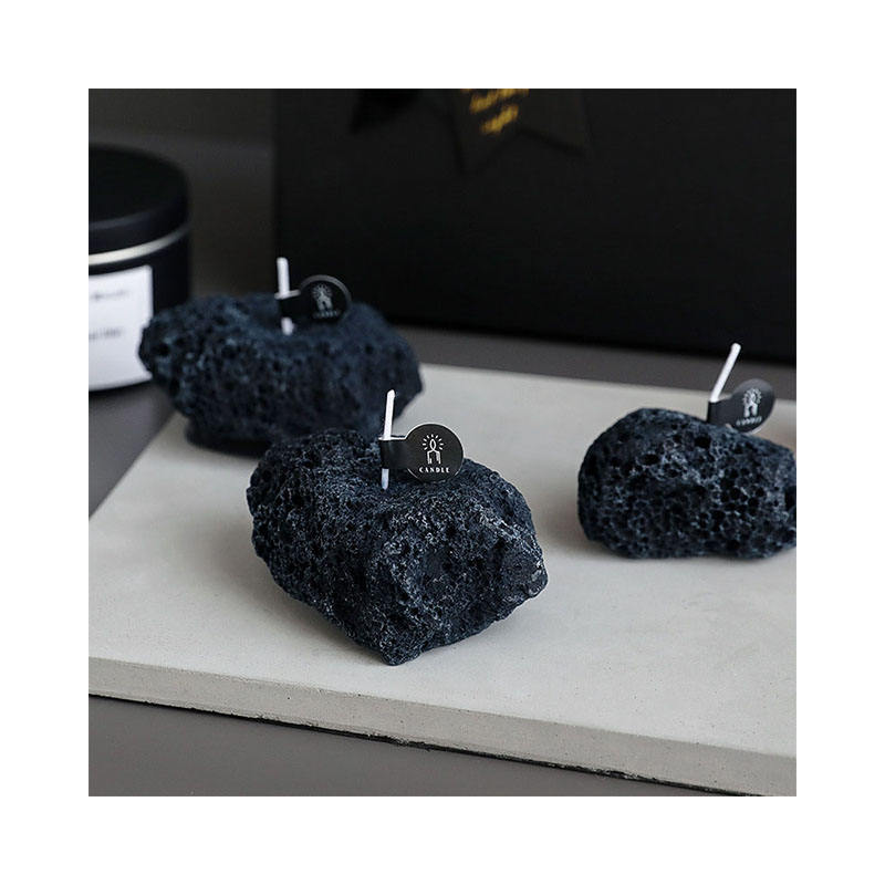 AIKUN Nordic Mini Meteorite Scented Candles Geometric Black Design Home Fragrance Gifts for Birthday Decor and Bulk Wholesale