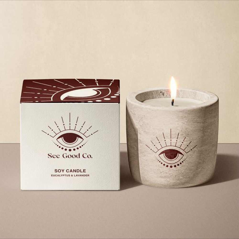 Aikun Luxury Minimalist Long-Lasting Fragrance Glass Candles for Home and Gift