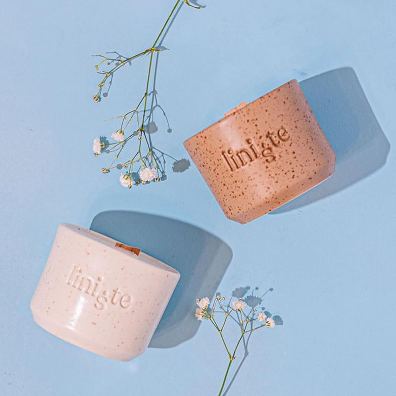 Aikun Wholesale Unique Fragrance Plant Soy Wax Candles Ceramic Jars Soothing Aromatherapy Scented Candles for Indoor Decoration