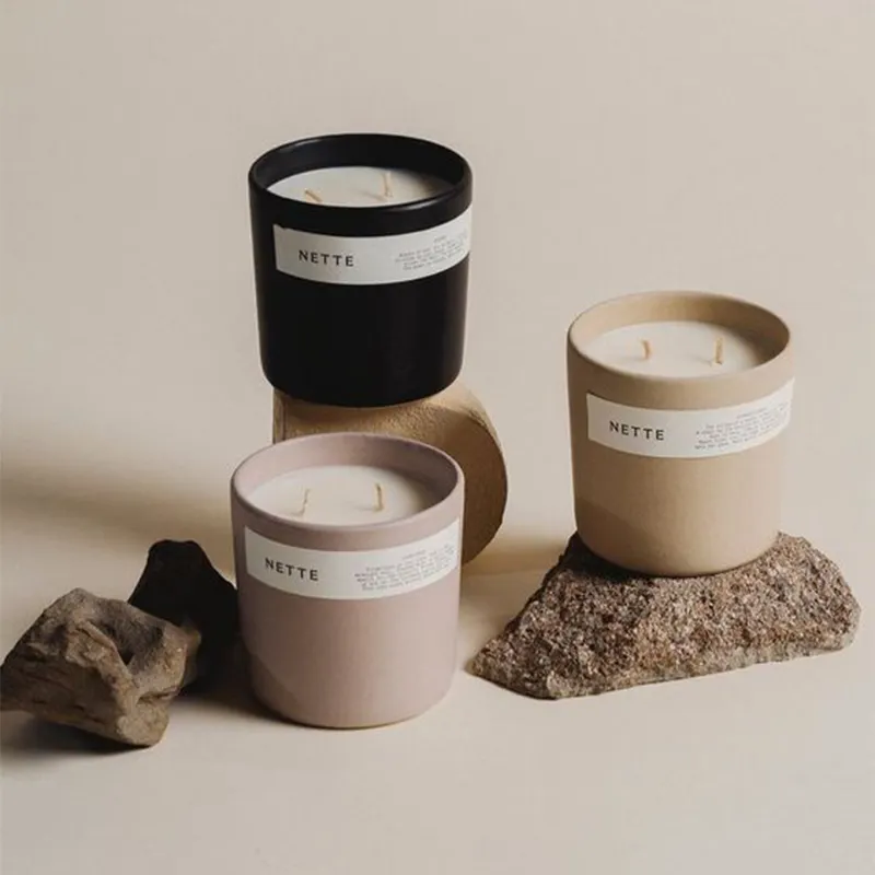 AIKUN Premium Quality White Jar Scented Candle Long-Lasting Fragrance Aroma Natural Soy Wax Scented Candle