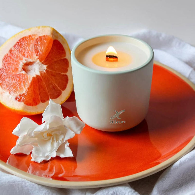 AIKUN Handmade Ceramic Aroma Candle Scented Fragrance Customizable Color Options for Home Decor and Gift Sets