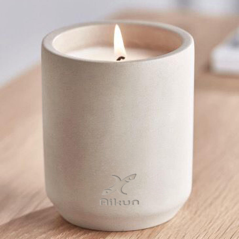 Aikun Reusable Premium Quality Eco-Friendly Soy Wax Durable Ceramic Cup Candle Home Decor Gift Box
