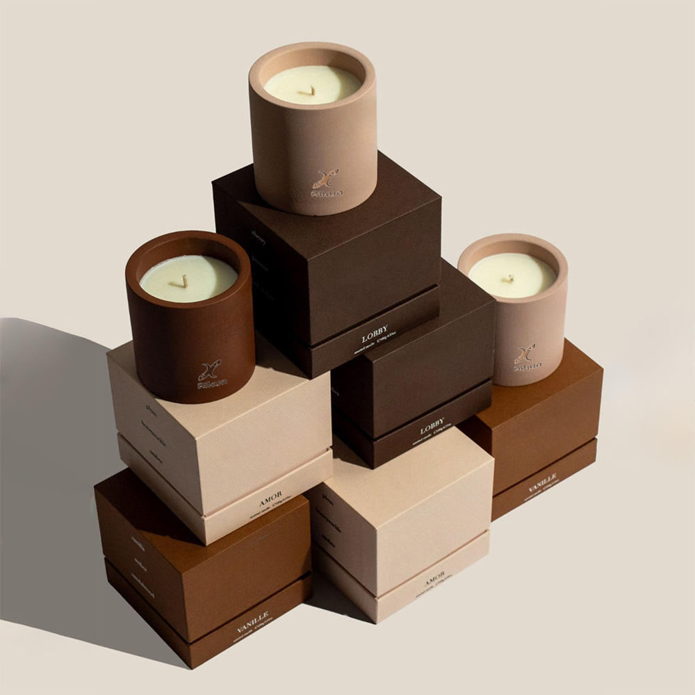 AIKUN Modern Ceramic Scented Candle with Lidded Design Premium Quality Reusable Aroma Candle Box Set
