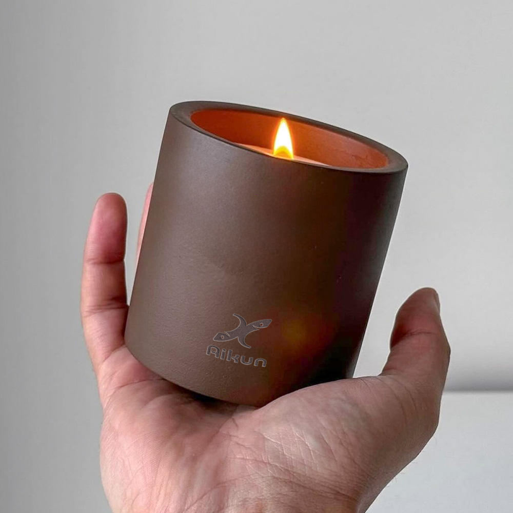 AIKUN Modern Ceramic Scented Candle with Lidded Design Premium Quality Reusable Aroma Candle Box Set