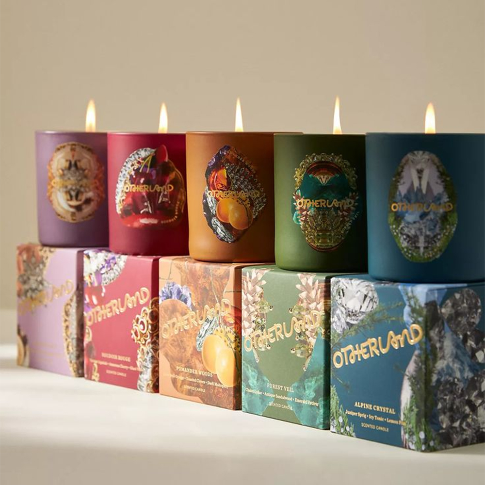 AIKUN Eco-Friendly Recycled Glass Jar Soy Wax Candles Botanical Aroma Gift Set with Essential Oil Scents