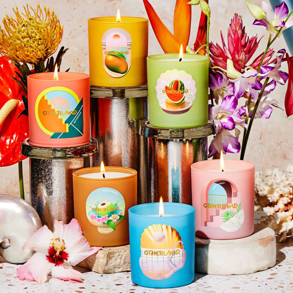 AIKUN Eco-Friendly Recycled Glass Jar Soy Wax Candles Botanical Aroma Gift Set with Essential Oil Scents