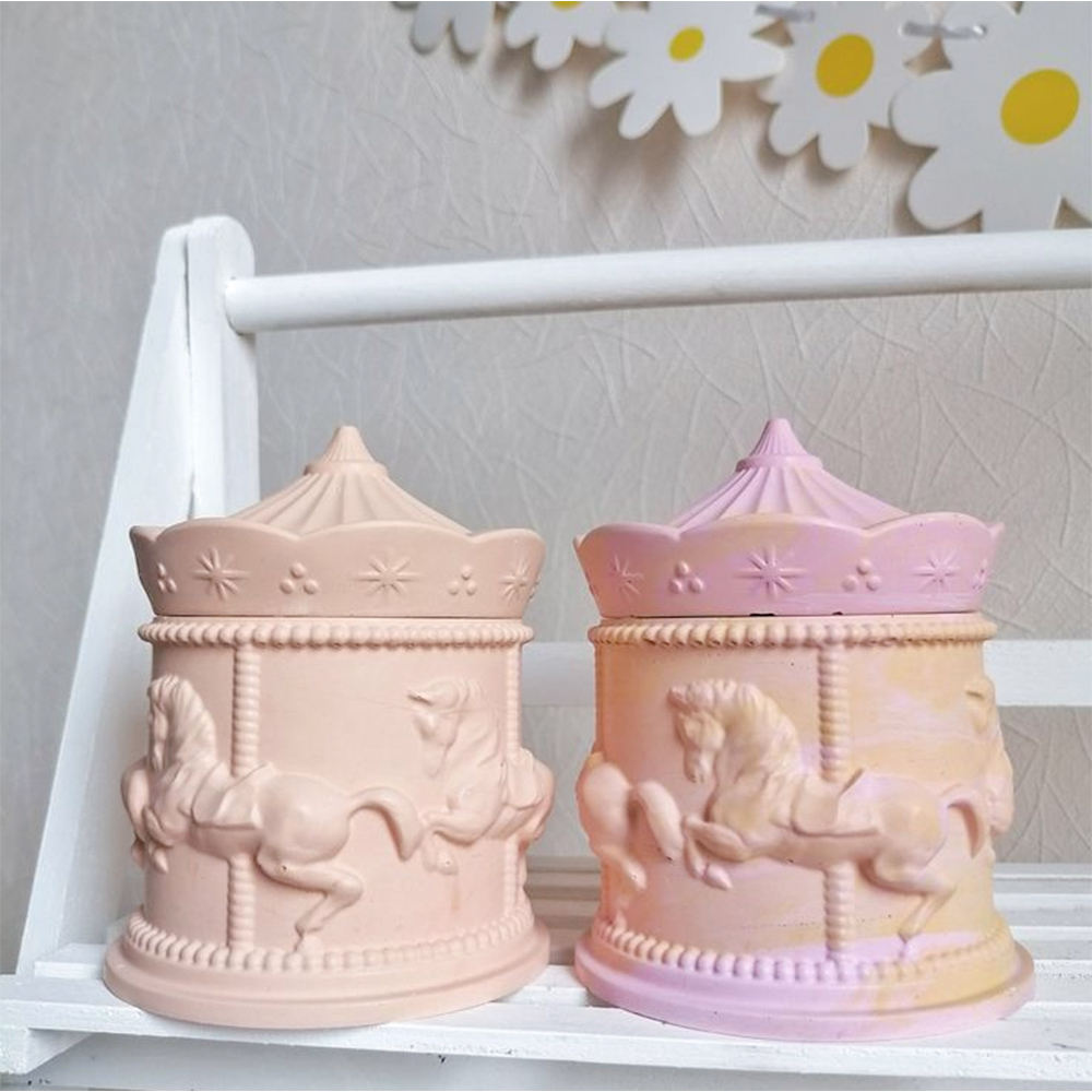 AIKUN Latest Factory-Direct Aroma Candle Ceramic Cup Rotating Horse Packaging Fragrant Scents for Air Purification Home Decor