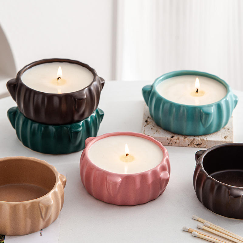AIKUN Creative Handmade High Appearance Level Cactus Scented Wax Candle Container Empty Cup