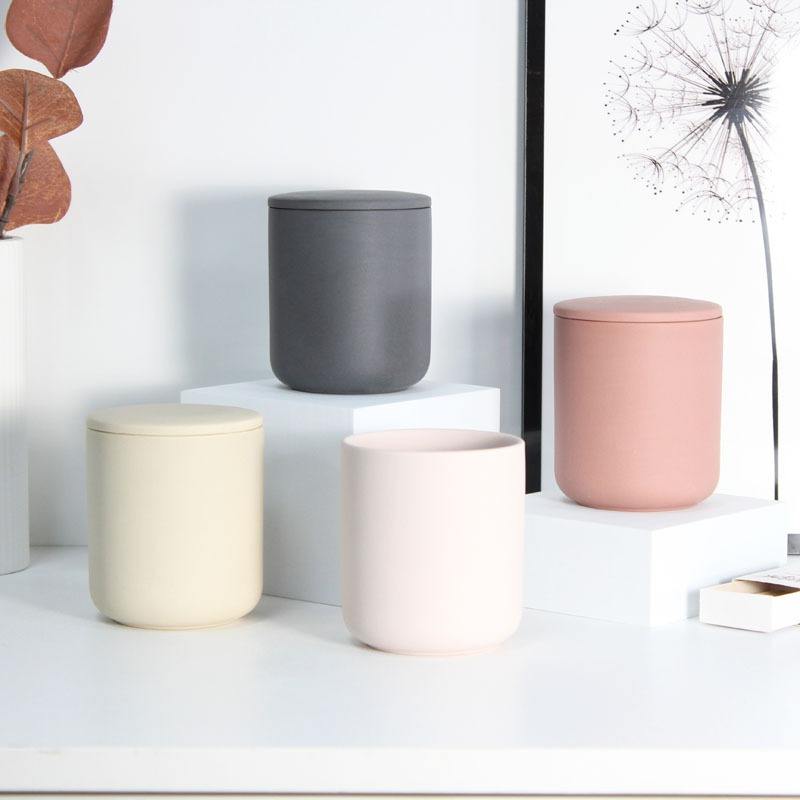 Nordic Interior Home Decoration Custom Candle Container Ceramic Candle Jar