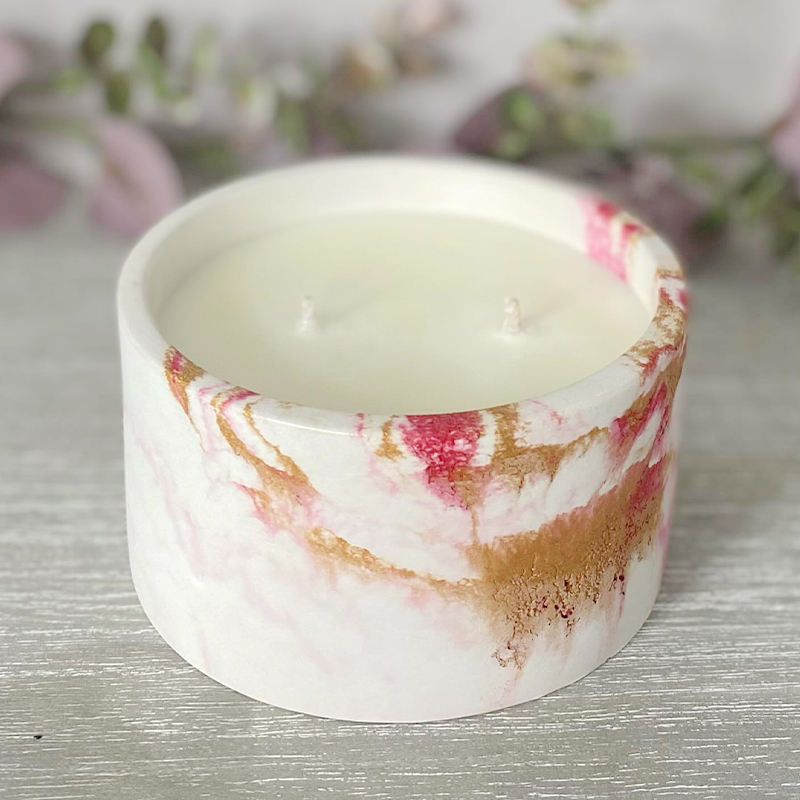 High Quality Popular Soy Wax Scented Candle Colorful Gradient Ceramic Candle for Birthdays Wedding