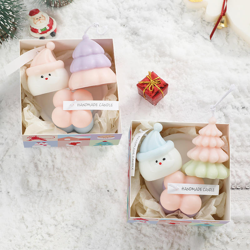Handmade Christmas Gift Set Christmas Gift Holiday Christmas Soy Candles with Delicate Package