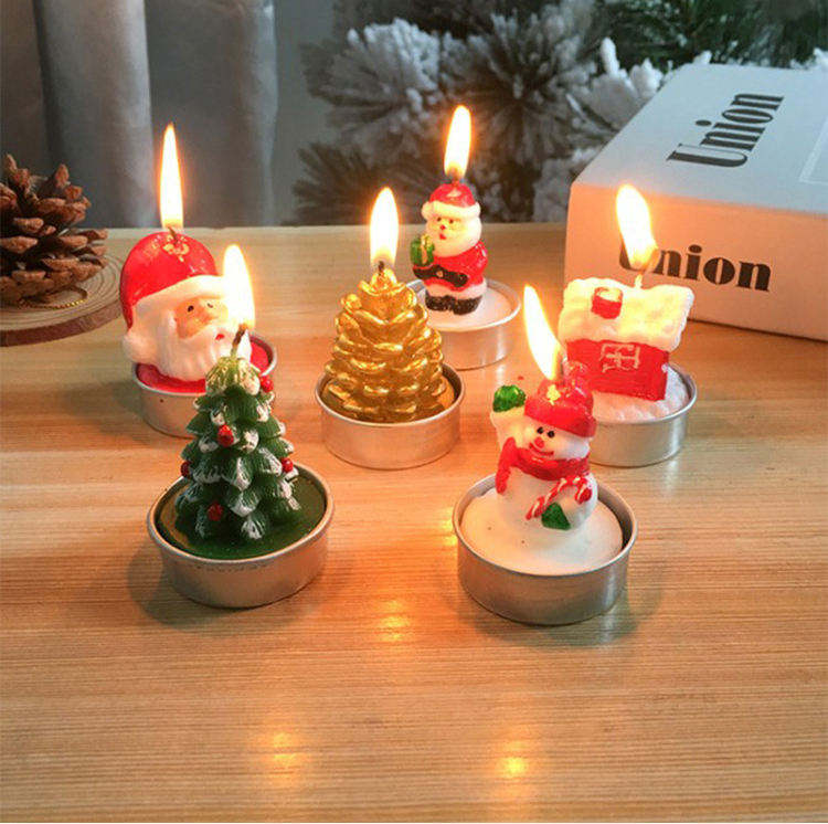 Wholesale Soy Wax Natural Handmade New Year Mini Christmas Scented Candle Tree for Christmas Party Decoration