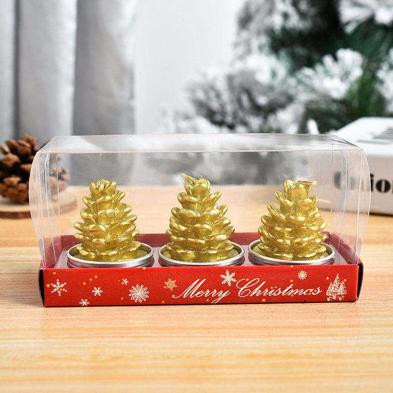 Wholesale Soy Wax Natural Handmade New Year Mini Christmas Scented Candle Tree for Christmas Party Decoration