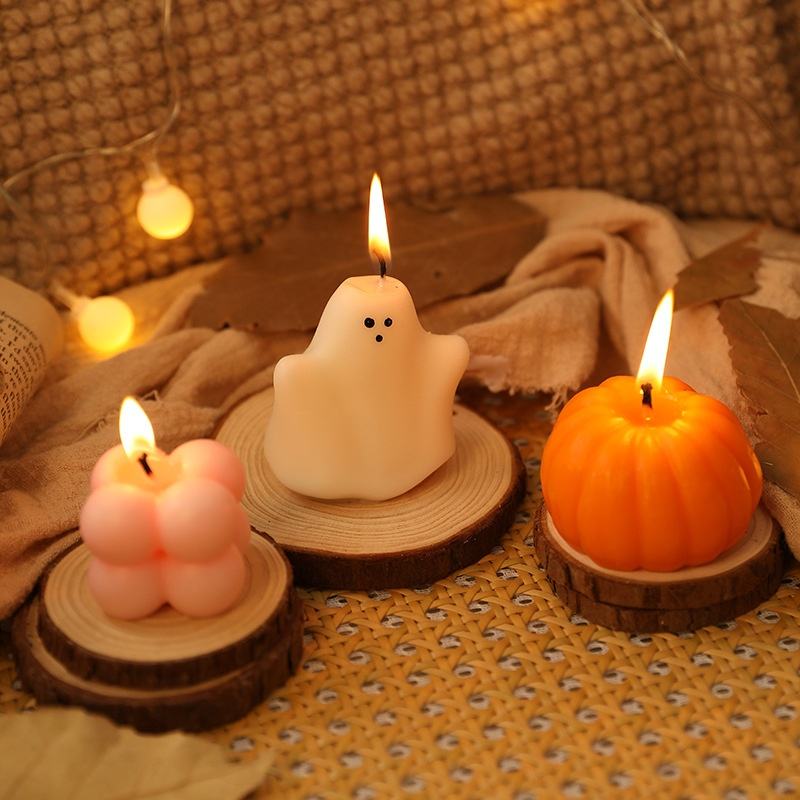 Halloween Ghost Gift Box Aromatherapy Soy Wax Candle for Home Decor Birthday Celebrations Small Ornaments for Spooky Atmosphere