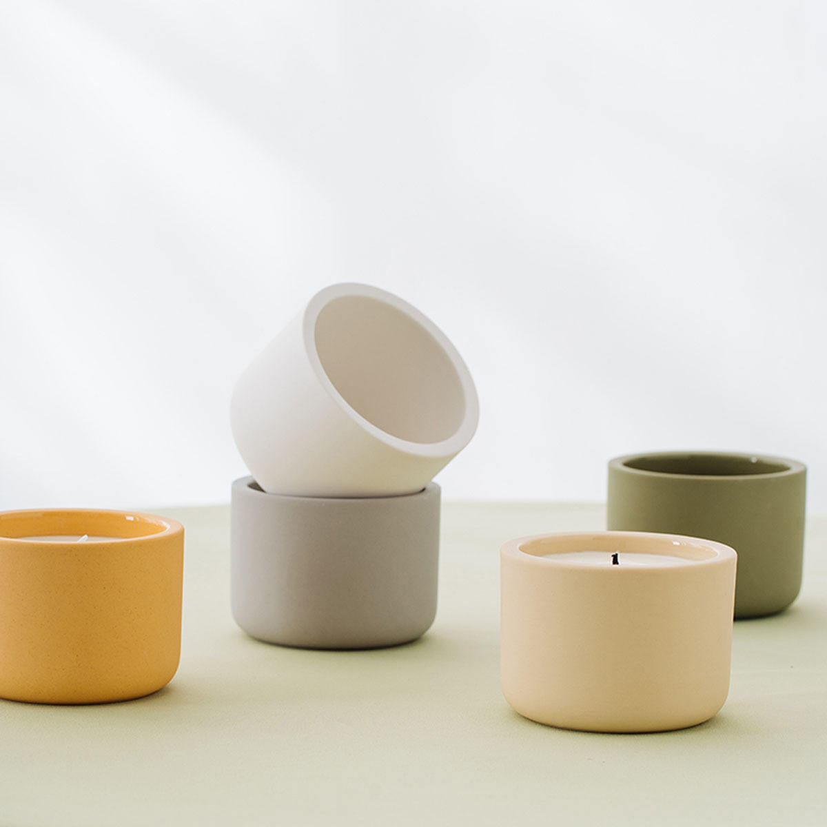 250ml Double-Layer Luxury Custom Ceramic Candle Jars Holiday Candle Jars for Decorative Ornaments