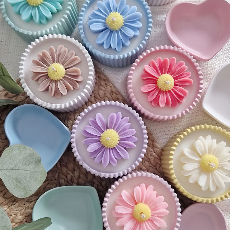 Luxury Scented Candle Flower Decoration Premium Soy Wax Gypsum Candle for Home Aromatherapy Relaxation Gift