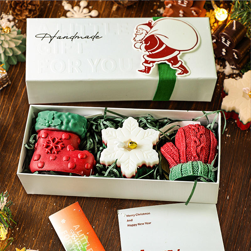 Wholesale Creative Handmade Christmas Tree and Deer Shaped Christmas Aromatherapy Candle Gift Box for Festivals Gift Giving