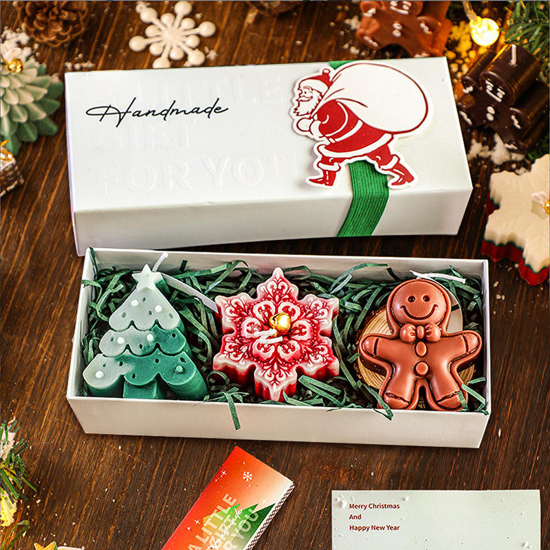 Wholesale Creative Handmade Christmas Tree and Deer Shaped Christmas Aromatherapy Candle Gift Box for Festivals Gift Giving