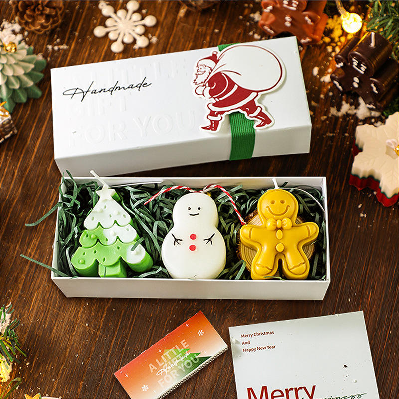 Wholesale Creative Handmade Christmas Tree and Deer Shaped Christmas Aromatherapy Candle Gift Box for Festivals Gift Giving
