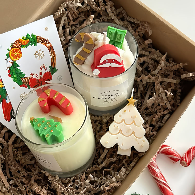 Wholesale Affordable Christmas Candle Natural Soy Wax Scented Candle for Xmas Tree Decor Family Gathering Candle