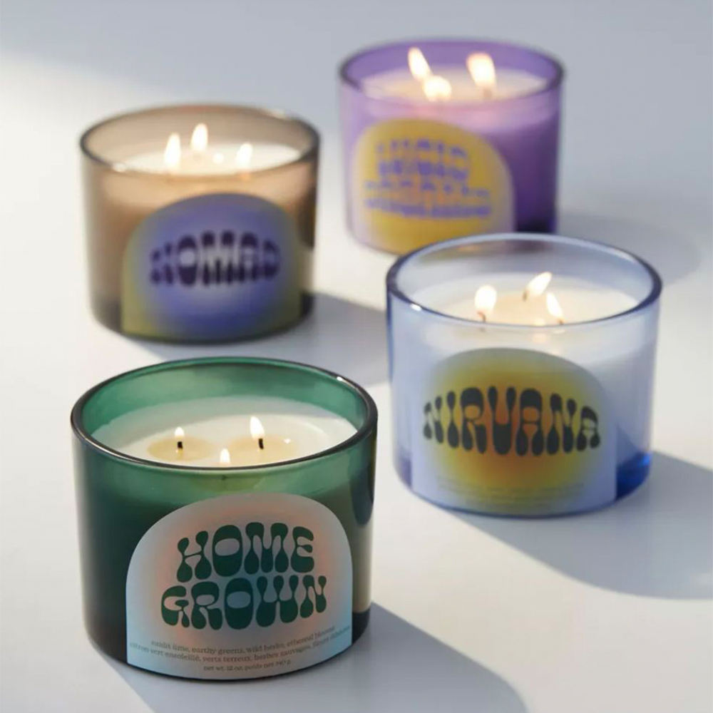 AIKUN Oversized Glass Container Aroma Candles Premium Handcrafted Durable Reusable Home Decor Gift Sets Air Purifying Scents