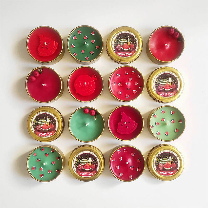AIKUN New Arrival High Concentration Fragrance Aroma Candle Christmas Tin Jar Soy Wax Scented Candles in Reusable Glass