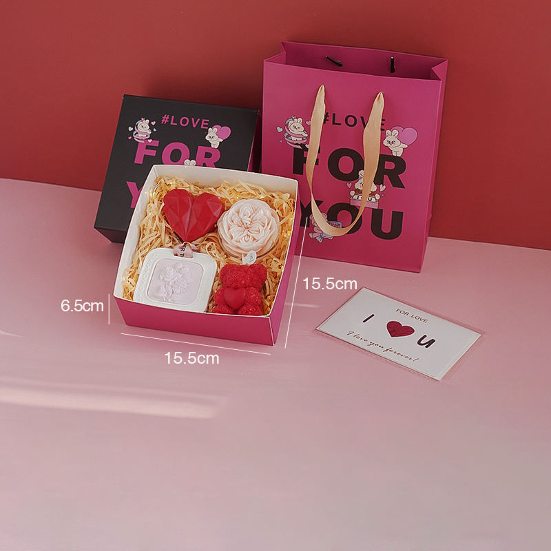 Valentine\'s Day Gift Atmosphere Handmade Customized Festival Red Love Gift Box Scented Candles
