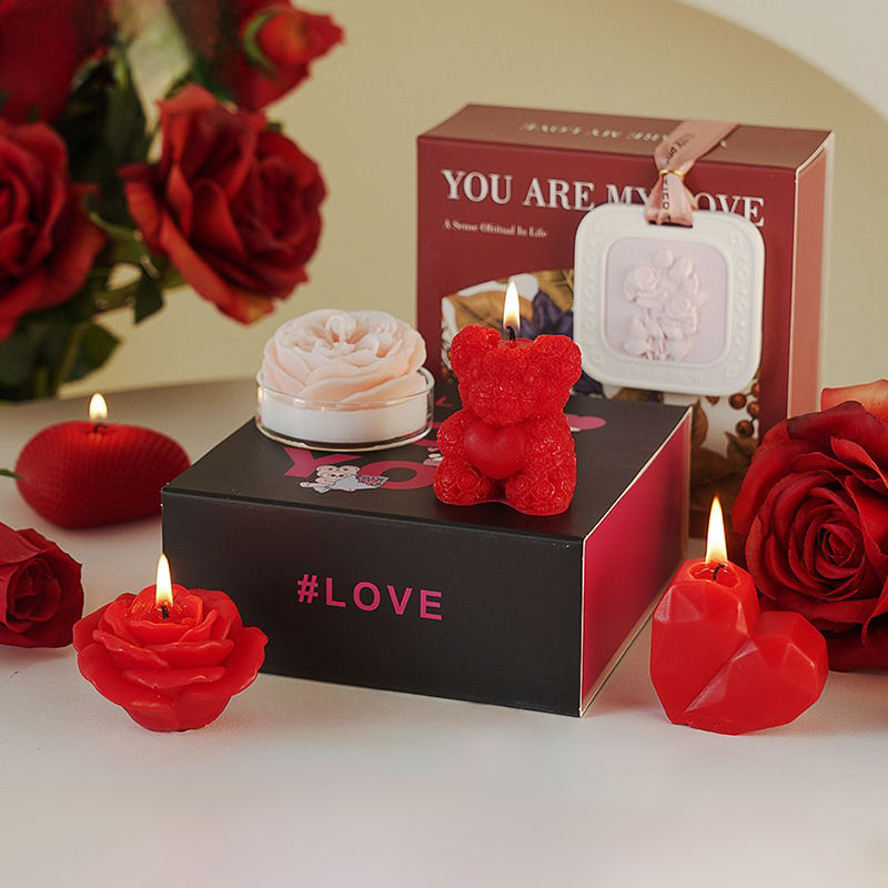 Valentine\'s Day Gift Atmosphere Handmade Customized Festival Red Love Gift Box Scented Candles