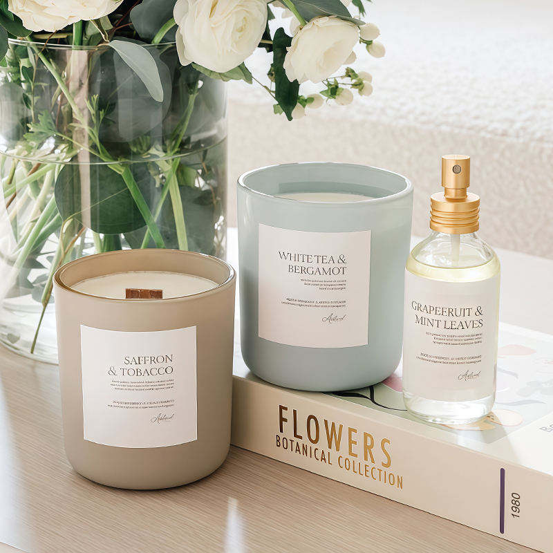 AIKUN Wholesale Premium Rattan Aromatherapy Reed Diffuser Candle Soy Wax New Design Long Burning Candles for Romantic Gifts