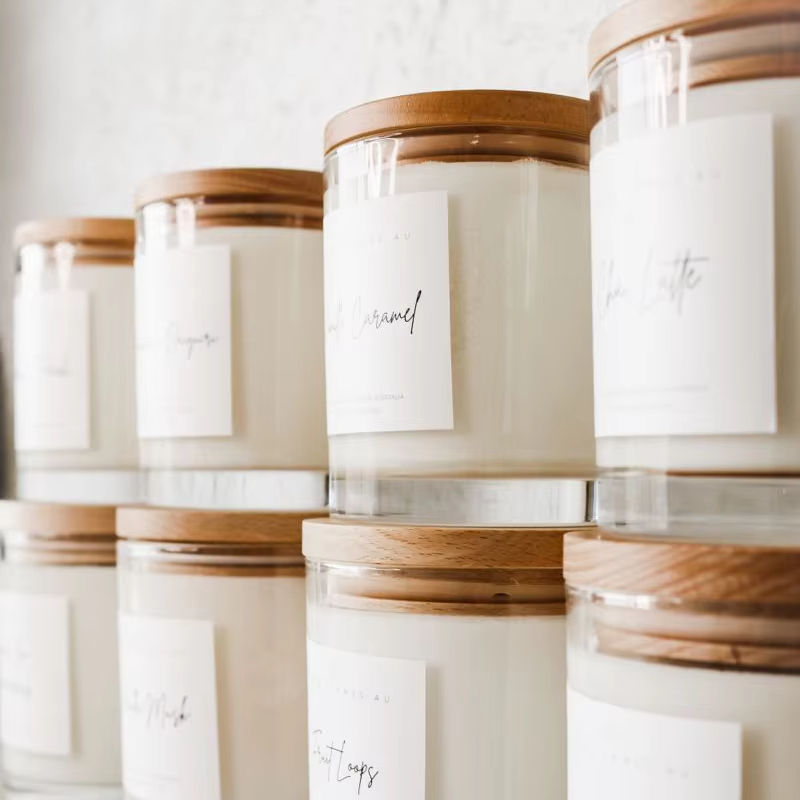 Factory Direct Supply Natural Handcrafted Soy Wax Aromatherapy Candle Strong Fragrance Custom Box Glass Scented Candle