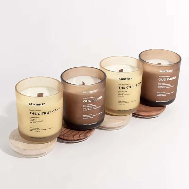 Factory Direct Supply Natural Handcrafted Soy Wax Aromatherapy Candle Strong Fragrance Custom Box Glass Scented Candle