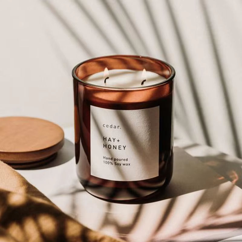 Factory Direct Supply Natural Handcrafted Soy Wax Aromatherapy Candle Strong Fragrance Custom Box Glass Scented Candle