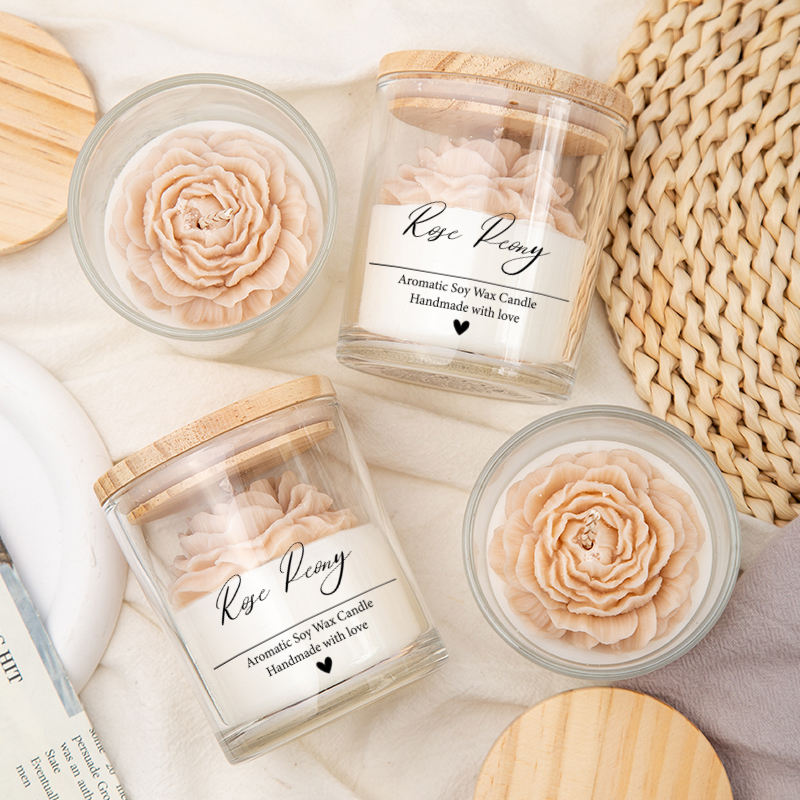 AIKUN New Hot Round Bottom Glass Candle Vessel Custom Logo Spray Color Luxury Glass Candle With Lid