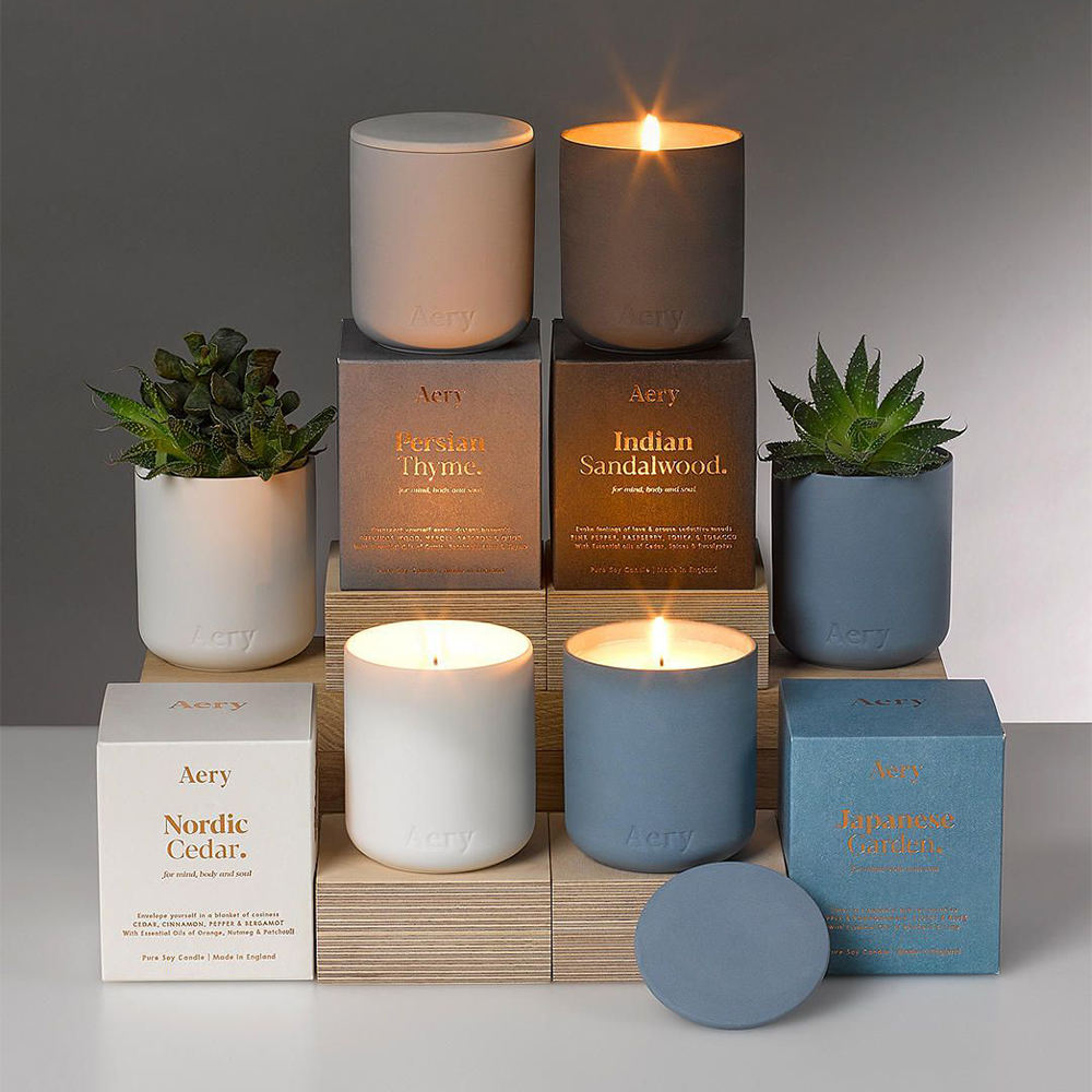 AIKUN Ceramic Scented Candle Eco Friendly Soy Wax Custom Label Strong Aroma for Living Room Bedroom Spa Party Candle