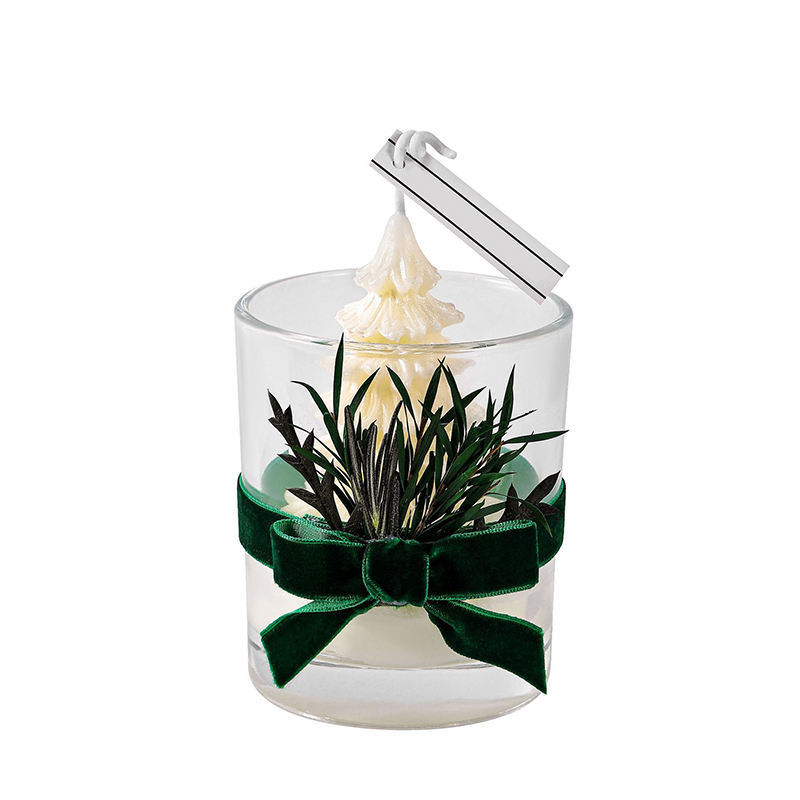 AIKUN Hot Sell Customizable Scented Candle Jar Handmade 3D Christmas Tree Shape Candles for Holiday Atmosphere and Decoration